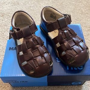 Stride Rite Harper Fisherman Leather Toddler Sandals